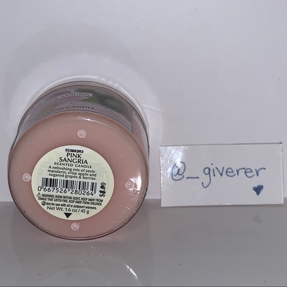 Pink Sangria Small Candle Bath & Body Works - Picture 3 of 6